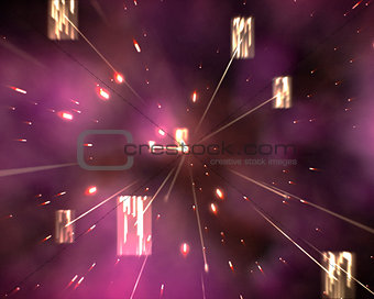 Abstract pink space