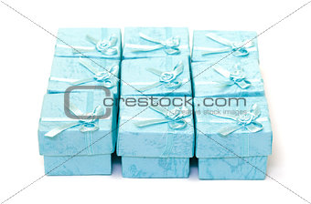 Cyan gift boxes