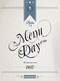 Old Style Vintage Menu of the Day background template