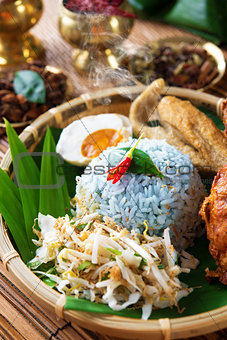 Malay rice dish nasi kerabu