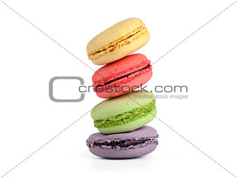 Colorful Macaron isolated on white