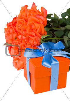 bouquet of  orange with gift box