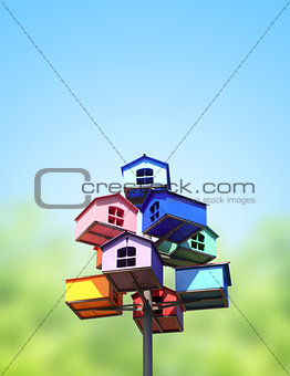 Colorful nesting boxes