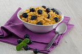Cereal and blueberries