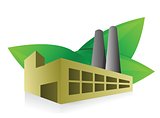 eco friendly factory illustration design