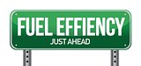 fuel efficiency road sign illustration design