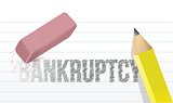 erase bankruptcy concept illustration design