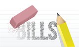 erase bills concept illustration design