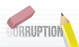 erase corruption concept illustration design