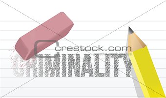 erase criminality concept illustration design