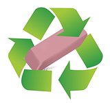 recycle eraser illustration design