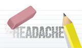 erase headache concept illustration design