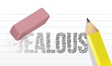 erasing jealousy concept illustration design