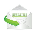newsletter email information concept illustration