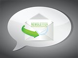 newsletter email information concept illustration