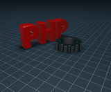 php tag and cogwheel