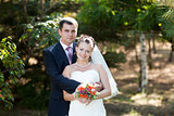 portrait of the bride and groom