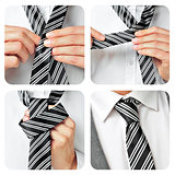 a man knotting his tie