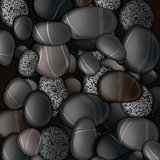 Black pebble stones background, vector Eps10 illustration.