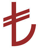 turkish lira sign, vector