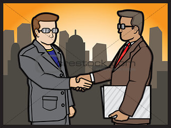 Businessmans Shake Hands