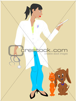 black woman veterinarian