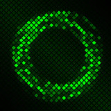 Mosaic with green plasma circle effect