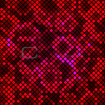 Mosaic with red tone background