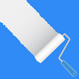 Paint roller brush with white