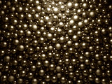 Golden shinning pearls background