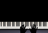 piano play, two hands playing music