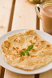 chapati traditional indian food with traditional items on backgr