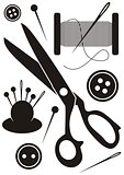 Sewing tools icons