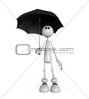 the little man with an umbrella