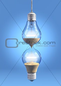 Hourglass lightbulb