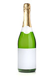 Green champagne bottle