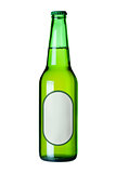 Lager beer in green bottle with blank label