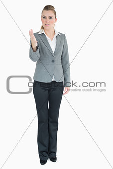 Businesswoman being angry