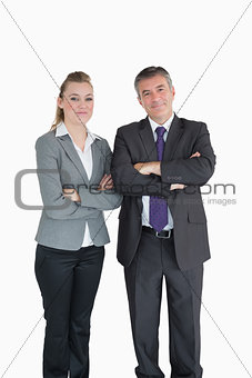 Smiling businesspeople