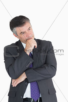 Businessman looking concentrated