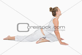 Woman in yoga pose
