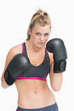 Woman is ready to box