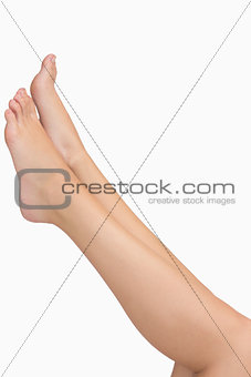 Woman stretching legs