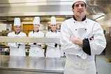 Male chef standing in kitchen
