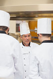 Head chef scolding employees