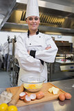 Smiling pastry chef