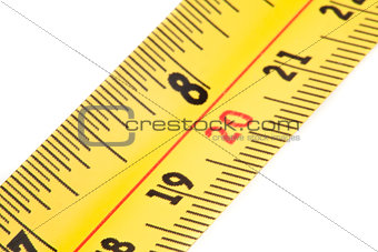 Close up of measure tape