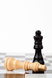 White and black chess pieces