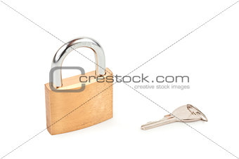 Padlock with key