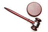 Wooden judge's gavel